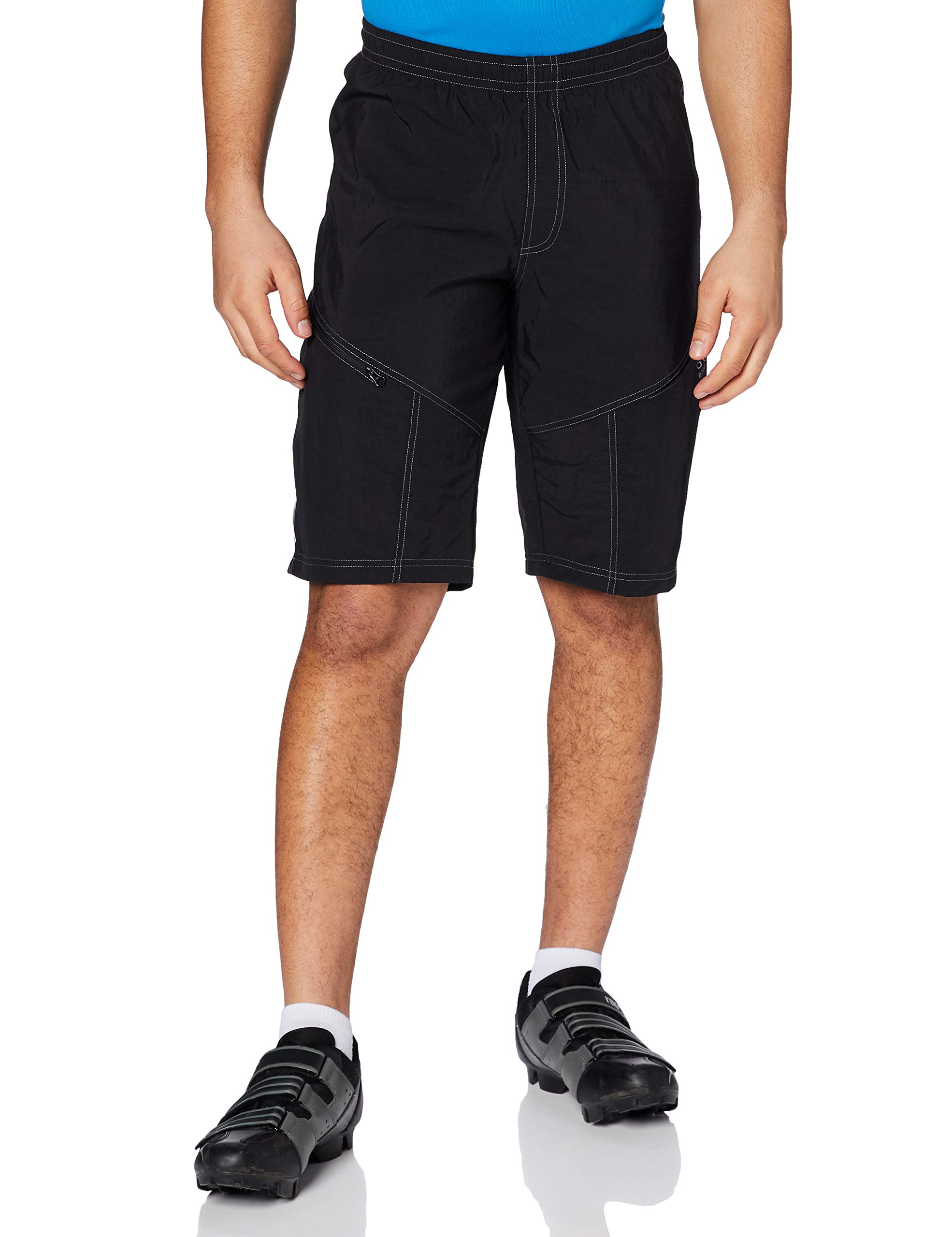 GORE BIKE WEAR Men's 2-in-1 Cycling Shorts with Padded Inner Liner - Breathable Performance Bike Shorts for Road & Mountain Biking - Knee Length, Moisture-Wicking, Size XL, Black - Perfect for Long Distance Cycling and Training