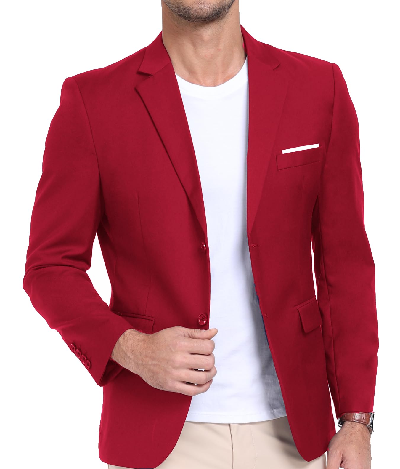 Men's Slim Fit Suit Jacket - Lightweight Business Blazer for Summer, Wedding & Casual Wear | Breathable & Stylish Office & Daily Outfit Essential