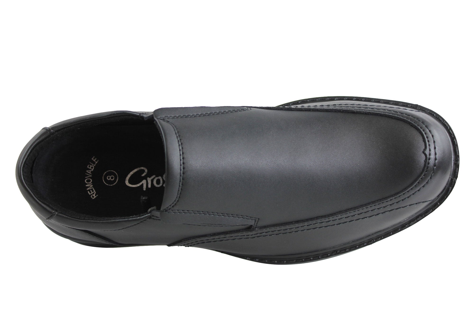 Grosby Men's Genuine Leather Comfort Shoes - Slip On Casual Loafers for Walking, Office & Travel