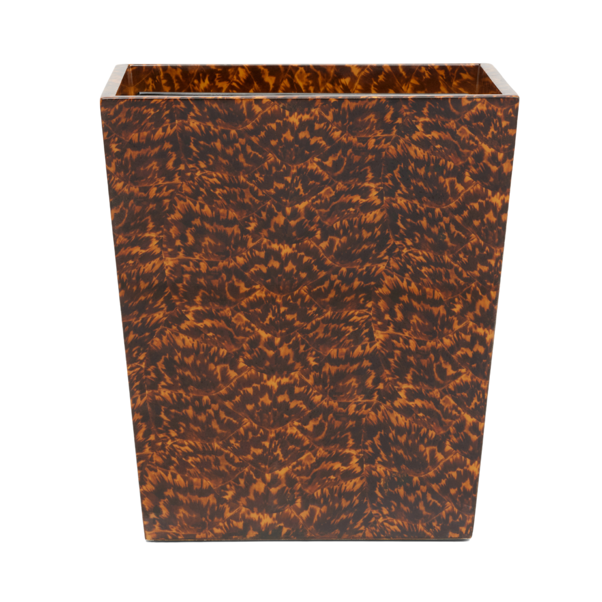 Stylish Carmel Wastebasket - 12L Small Trash Can for Bathroom, Bedroom & Office - Durable Plastic Garbage Bin with Lid - Perfect for Home & Office Organization