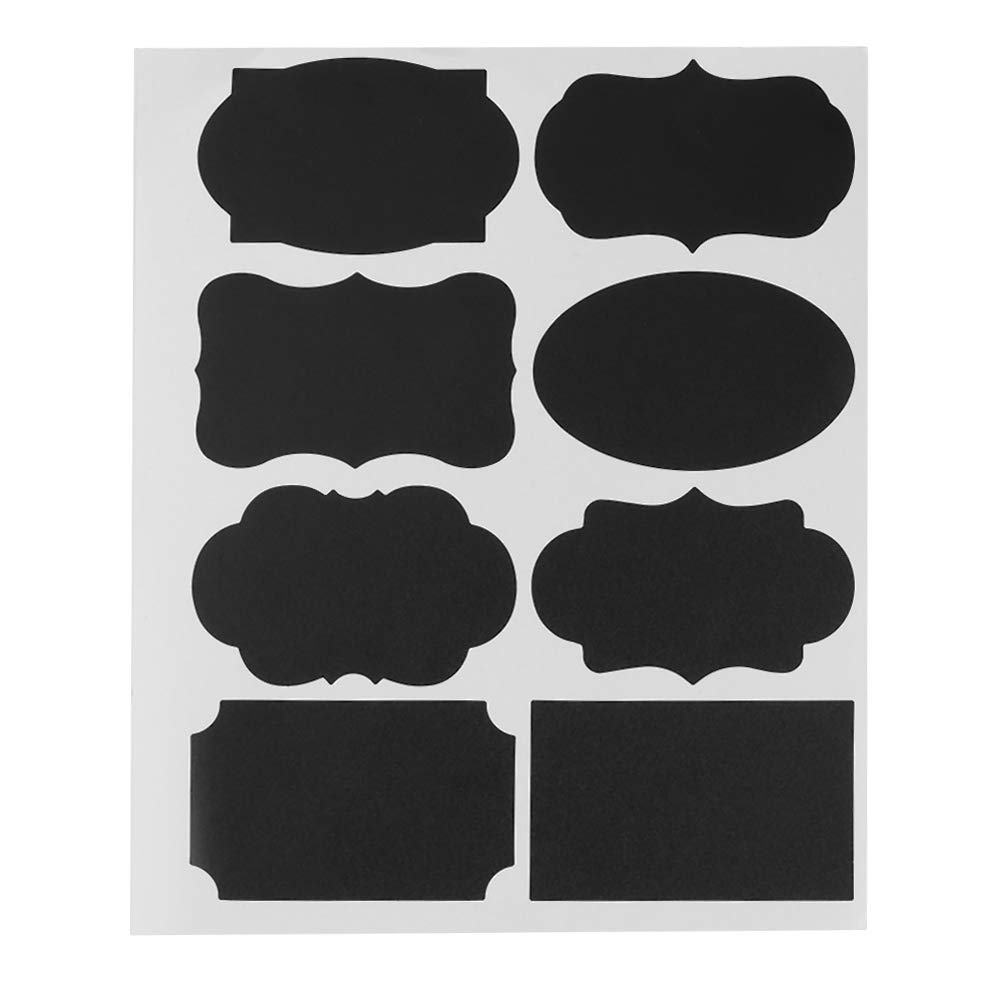 Premium Chalkboard Labels Bulk - 100-Pack Erasable Blackboard Stickers for Jars, Glass Bottles & Containers | Includes Free Chalk Marker | Dishwasher Safe, Removable & Waterproof | Perfect for Pantry Organization, DIY Crafts & Kids' Classroom Projects