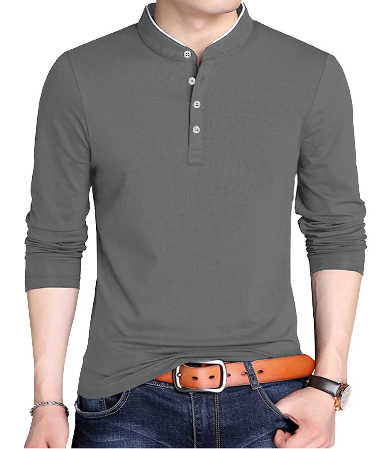 YTD Men's Summer Slim Fit Solid Color Short Sleeve Polo Casual T-Shirt - Breathable & Stylish for Outdoor Activities, Golf & Casual Wear