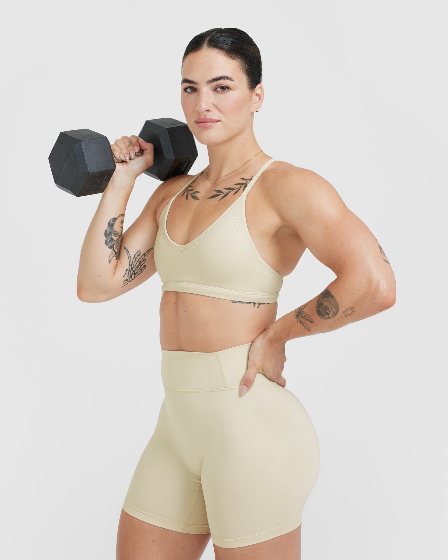 Timeless Strappy Bralette in Vanilla | Comfortable Wireless Lace Bralette for Women | Perfect for Everyday Wear, Yoga & Layering