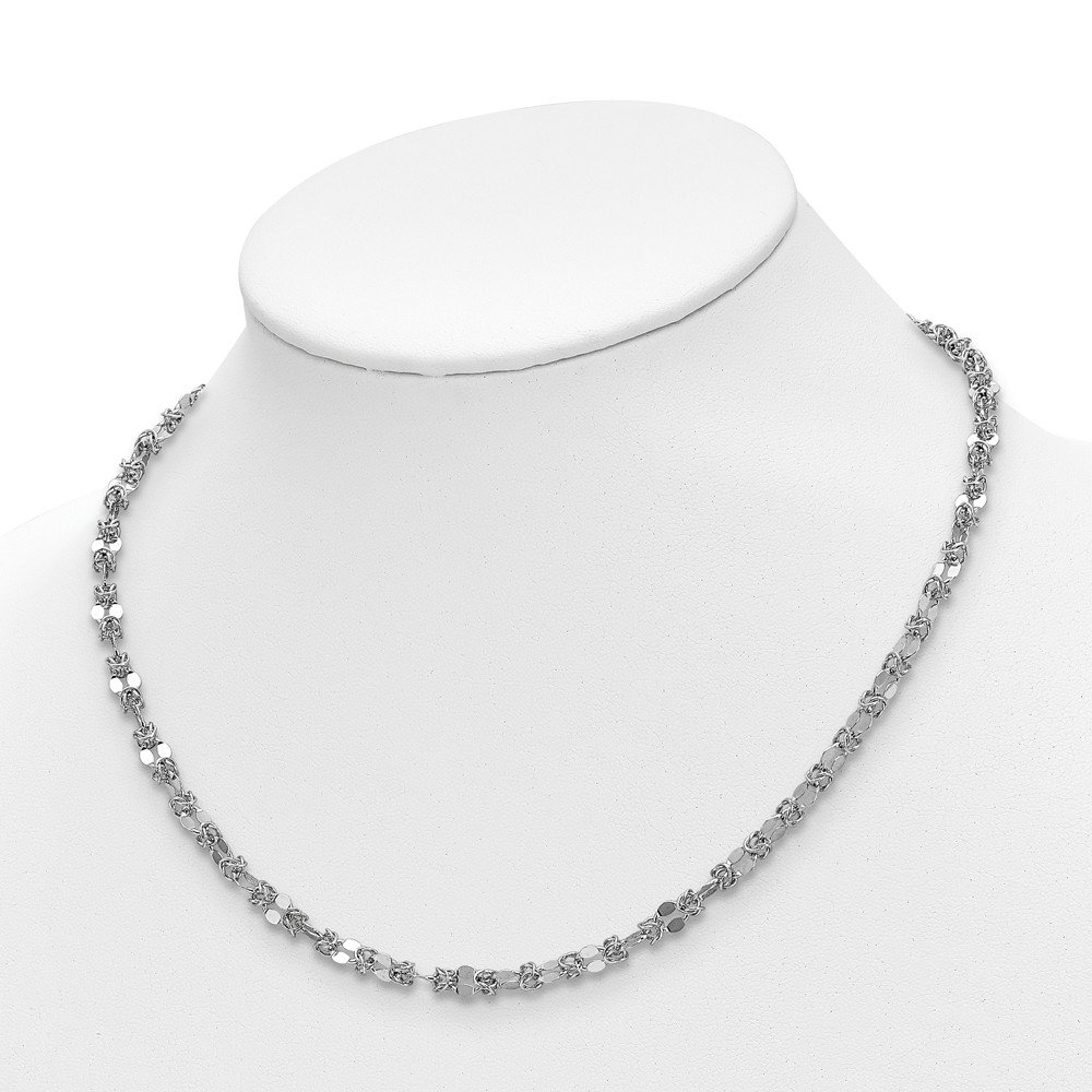 Leslie's Sterling Silver Polished Fancy Necklace for Women - Elegant Jewelry Gift for Birthday, Anniversary & Special Occasions