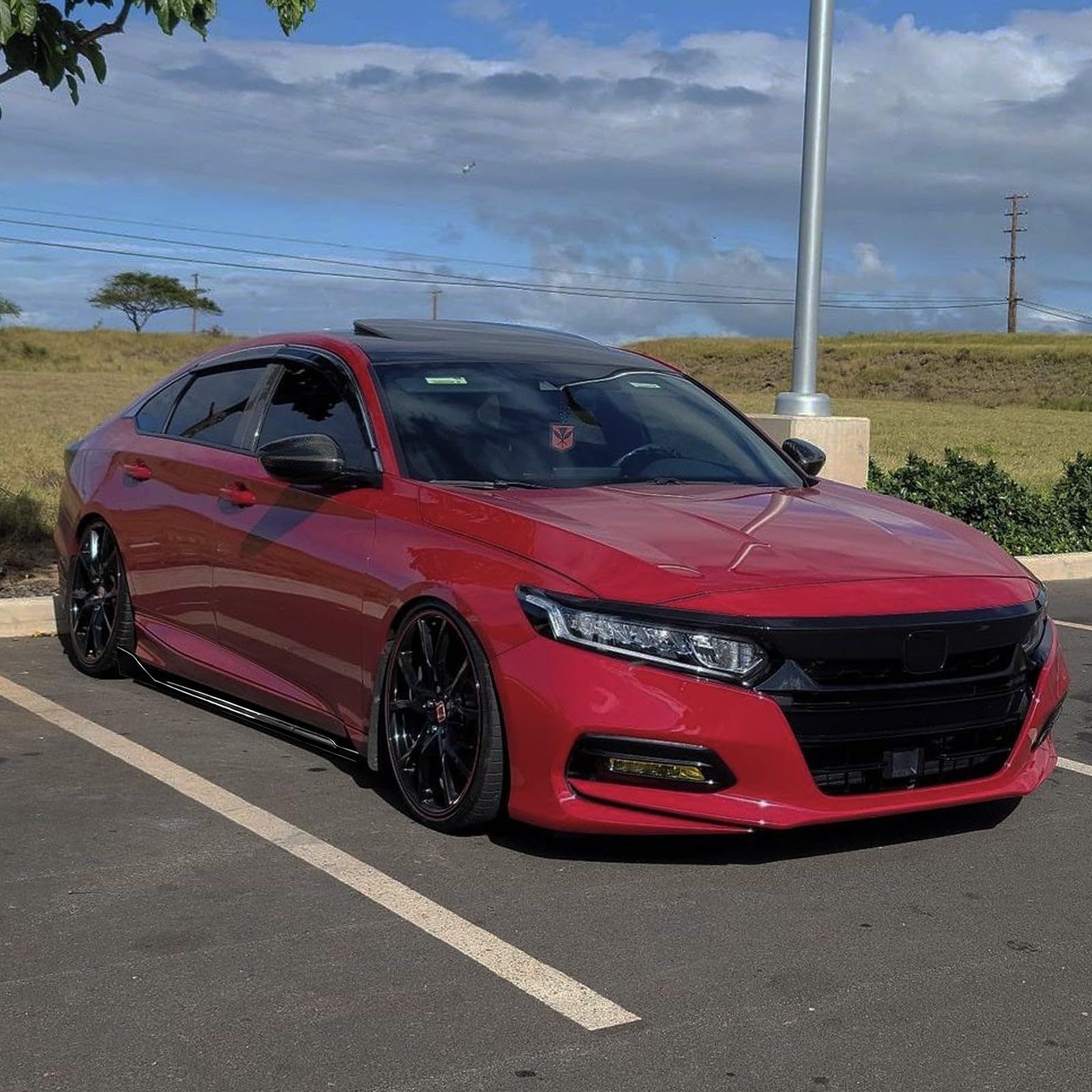 Universal Fit Car Side Skirts - Rocker Panel Protector with Splitter Winglets & Diffuser | Durable Bottom Line Extension Body Kit for Enhanced Style & Protection | Perfect for Street Racing, Car Shows & Daily Driving