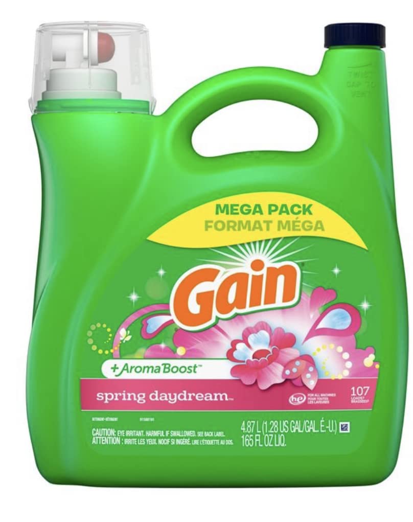 Gain Liquid Laundry Detergent - Hawaiian Aloha Scent, 100 oz - Fresh & Floral Fragrance for Soft, Clean Clothes - Perfect for Everyday Laundry, Gym Wear & Family Use