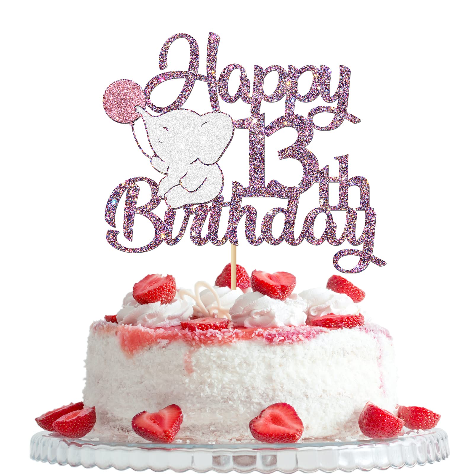 13th Birthday Cake Topper for Girls - Light Purple Cheers to 13 Years Party Decorations, 13th Anniversary Cake Decor Supplies | Perfect for Teen Birthday Parties, Sweet 16 Themes & Milestone Celebrations