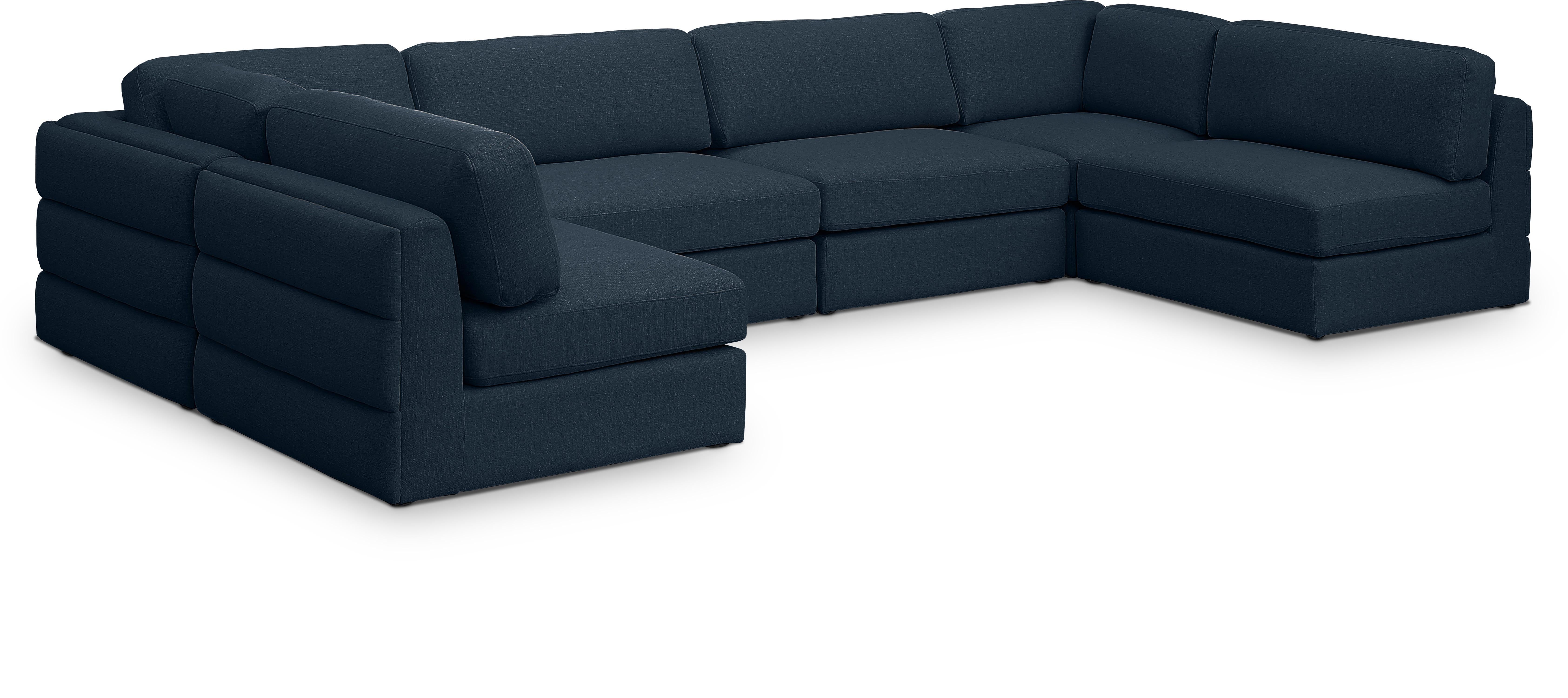 Beckham Durable Linen Textured Fabric Modular Sectional Sofa - Modern Living Room Furniture for Home & Office Comfort