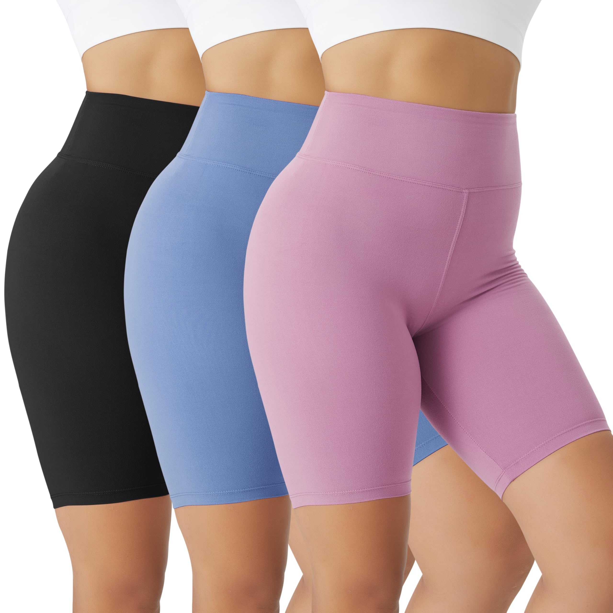 VALANDY Women's High Waisted Biker Shorts - 8