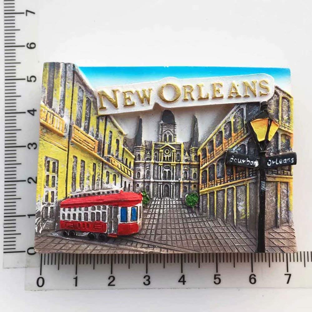 3D Resin New Orleans USA Fridge Magnet - Souvenir Travel Gift, City Collection for Home & Office Decor | Perfect for Refrigerators, Lockers, and Metal Surfaces