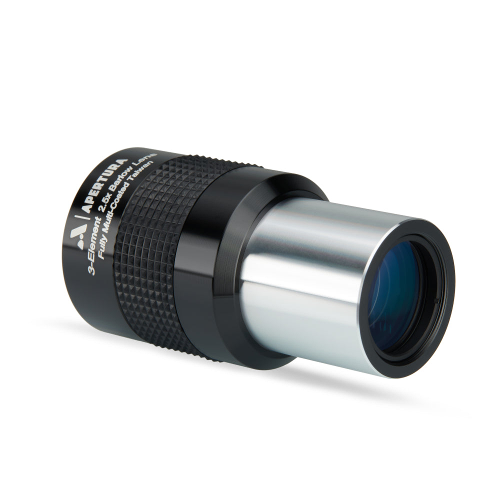 2.5X Barlow Lens for Telescopes - 1.25 Inch Eyepiece Adapter - 25X Magnification for Astronomy & Stargazing - Perfect for Moon & Planetary Observation