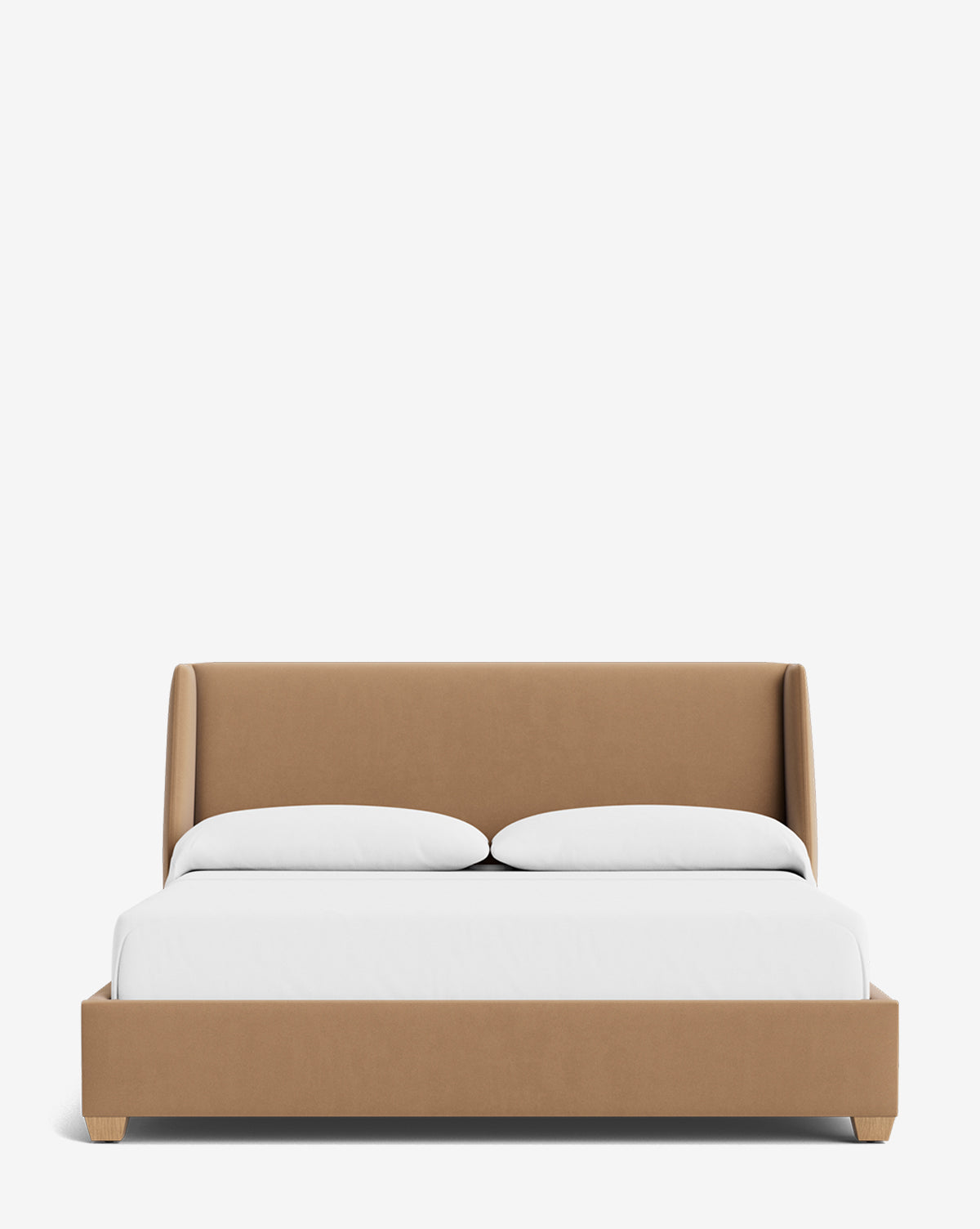 Walt Bed Low Headboard - Modern Minimalist Bed Frame for Small Spaces - Perfect for Apartments, Dorms & Guest Rooms