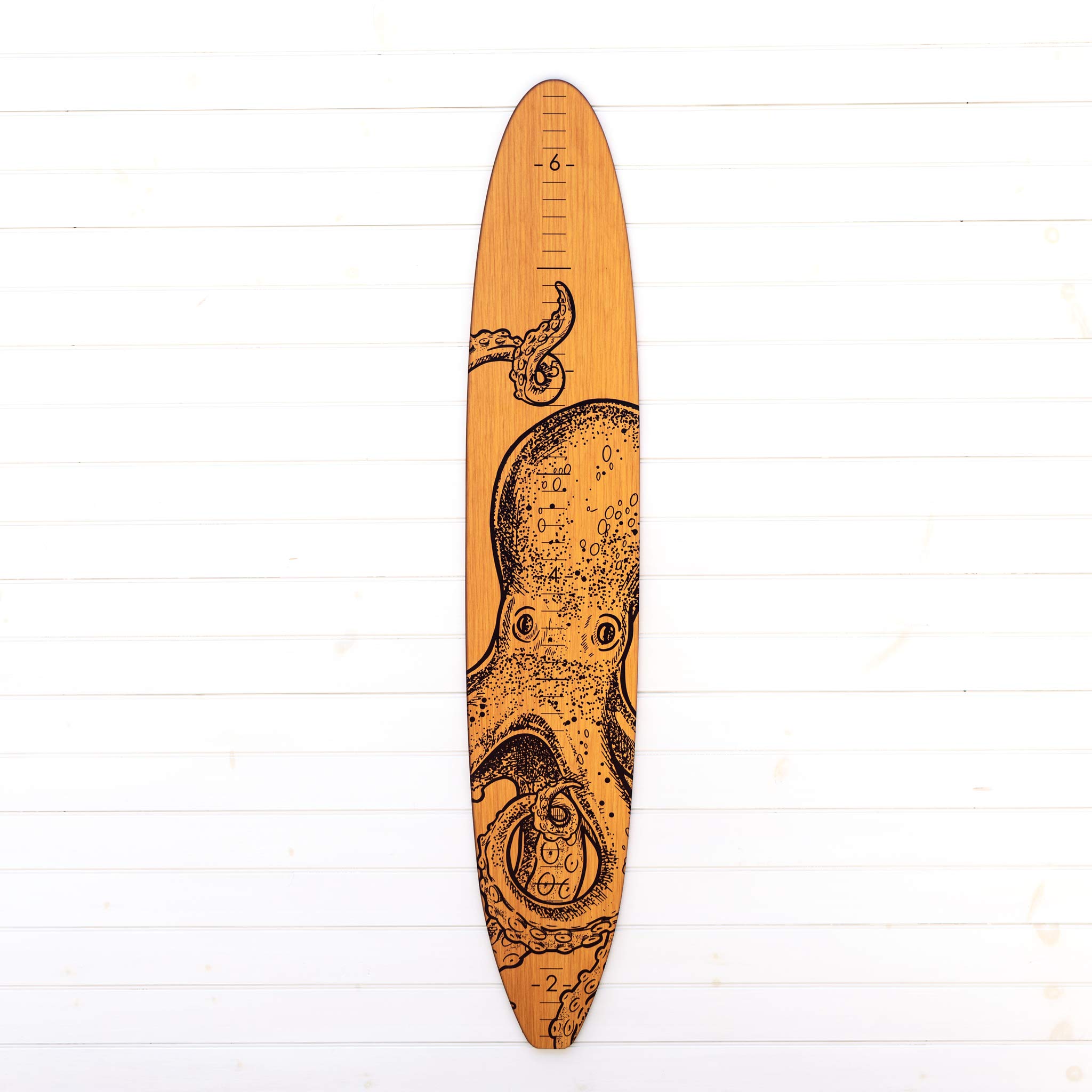 Wooden Surfboard Growth Chart for Kids - 57