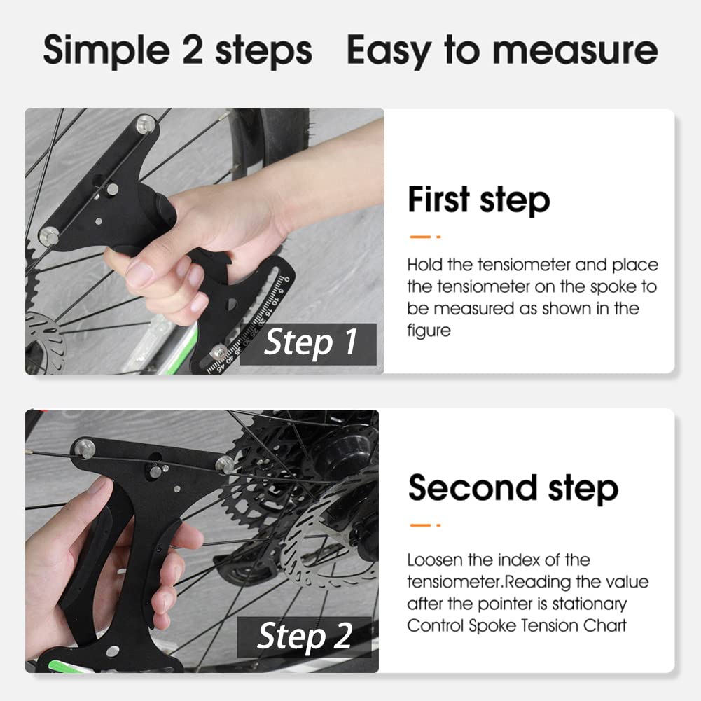 Premium Bicycle Spoke Tension Meter - Aluminum Alloy Wheel Repair Tool for Accurate Spoke Tension Adjustment | Perfect for Cycling Maintenance, Wheel Truing & Professional Bike Repair Shops