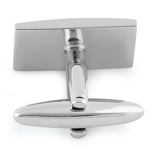 Premium Stainless Steel Rectangular Grid Cufflinks for Men - Classic Dress Shirt Accessories for Weddings, Business & Formal Events