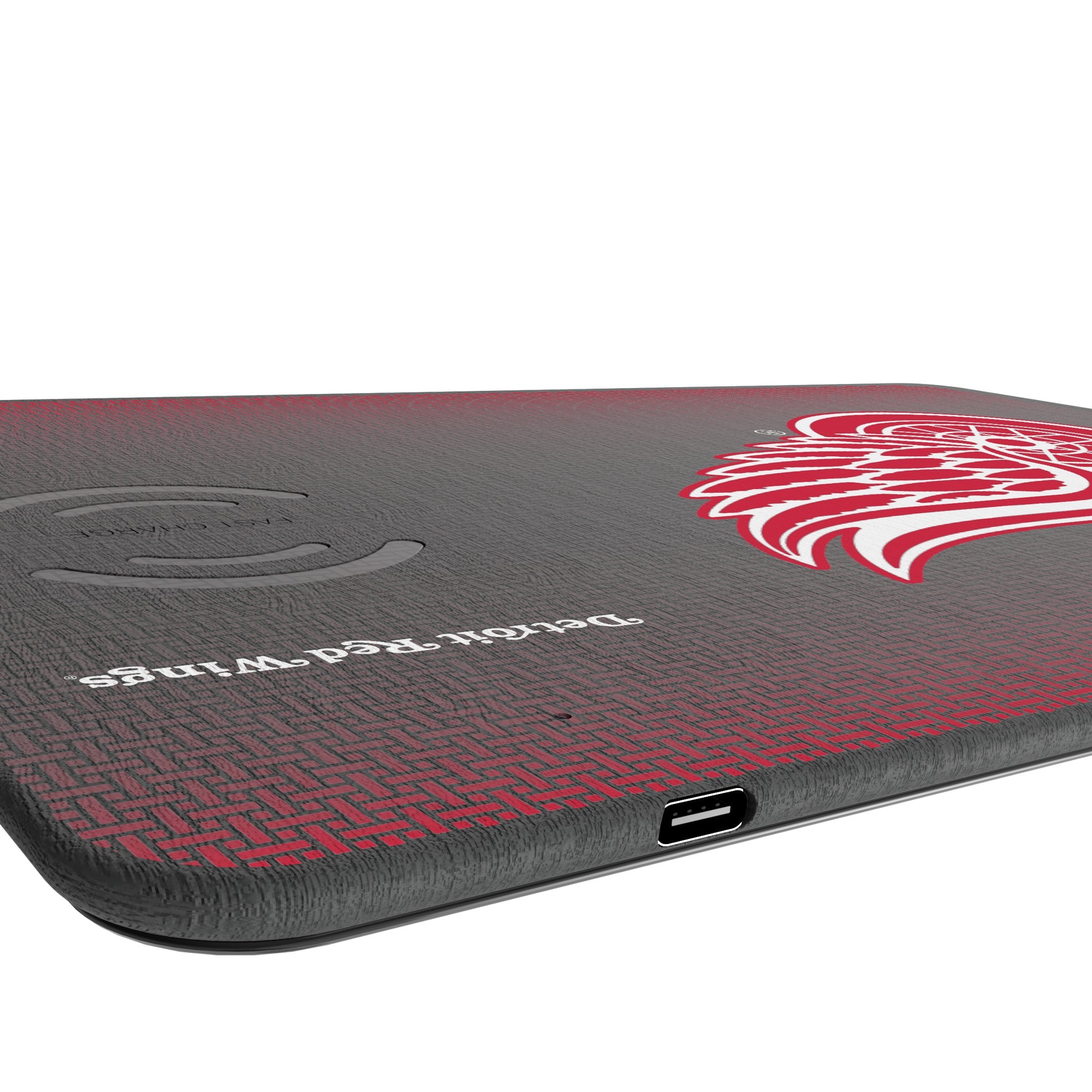 Detroit Red Wings 15W Wireless Charger & Mouse Pad - Fast Qi Charging for iPhone, Samsung, AirPods - Perfect for Office, Gaming, and Home Desk Setup