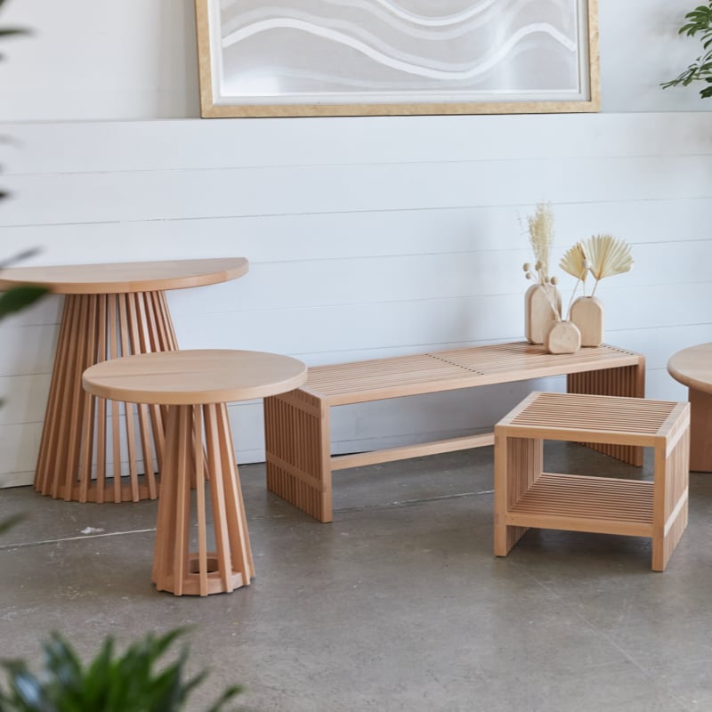 Sustainable Zero Waste Entryway Table - Eco-Friendly Wooden Console for Hallway & Foyer Organization | Perfect for Small Space Living & Minimalist Home Decor