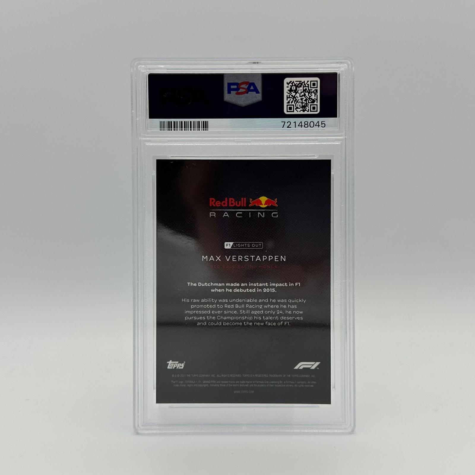 PSA 9 Graded 18/75 Max Verstappen Green Parallel Racing Card - Perfect for Collectors, Sports Memorabilia Display & Formula 1 Fan Gifts