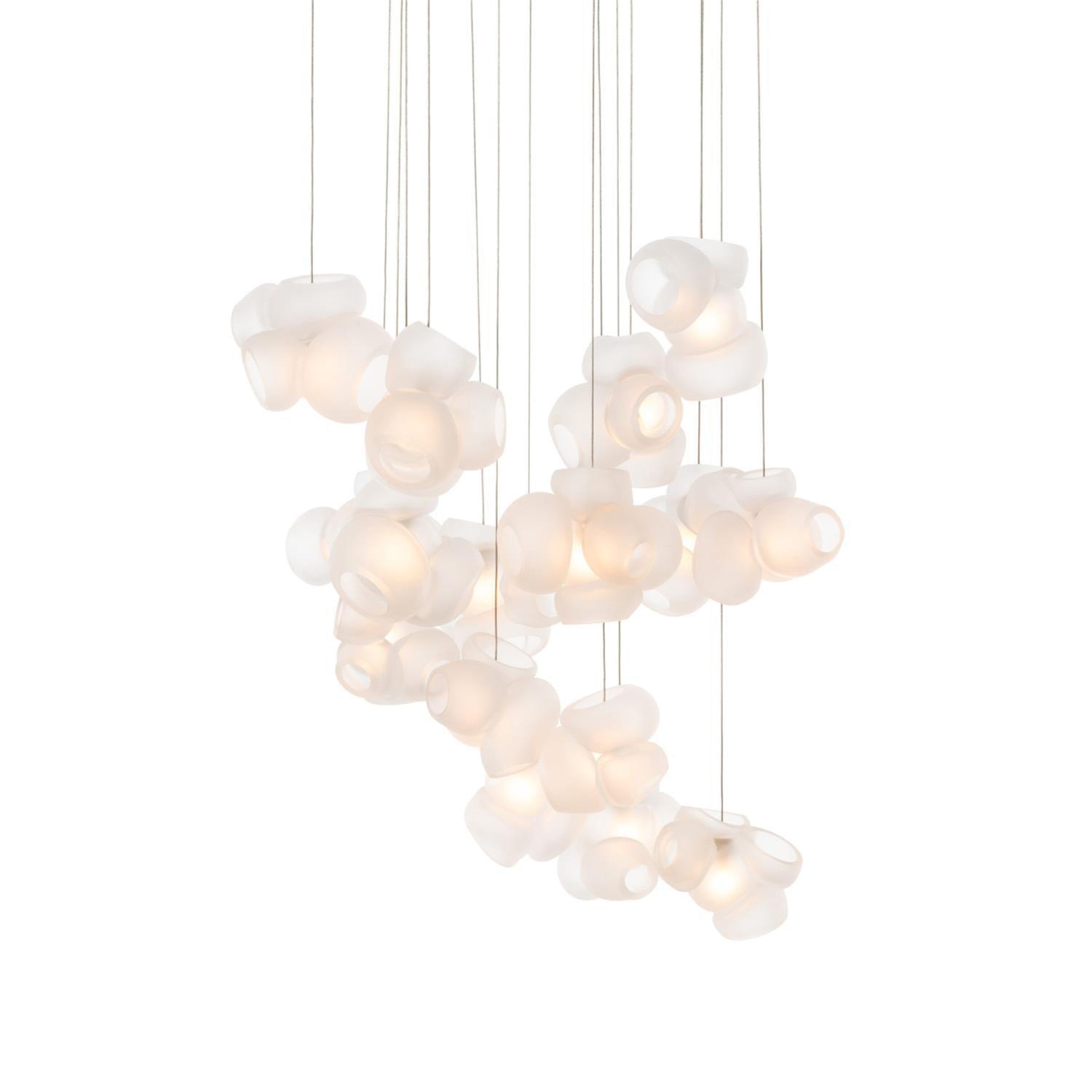 Modern Bubbles Cluster Pendant Light Fixture - 6-Light Glass Chandelier for Dining Room, Kitchen Island, Living Room, Bedroom & Entryway