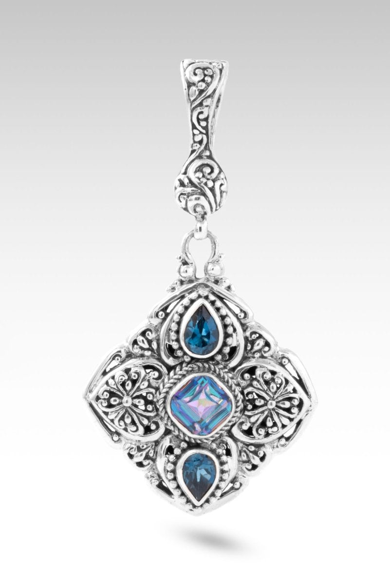 Gratitude Wins Pendant™ - Genuine Picasso™ Mystic Quartz & London Blue Topaz Jewelry for Women | Elegant Necklace for Special Occasions, Gifts & Daily Wear