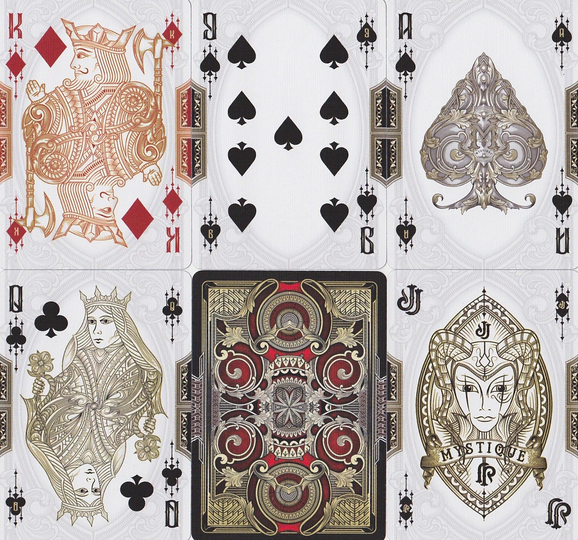 Bicycle® Mystique Playing Cards - Premium Poker Cards for Magic Tricks, Cardistry & Game Nights - Perfect for Professional Magicians, Card Players & Collectors