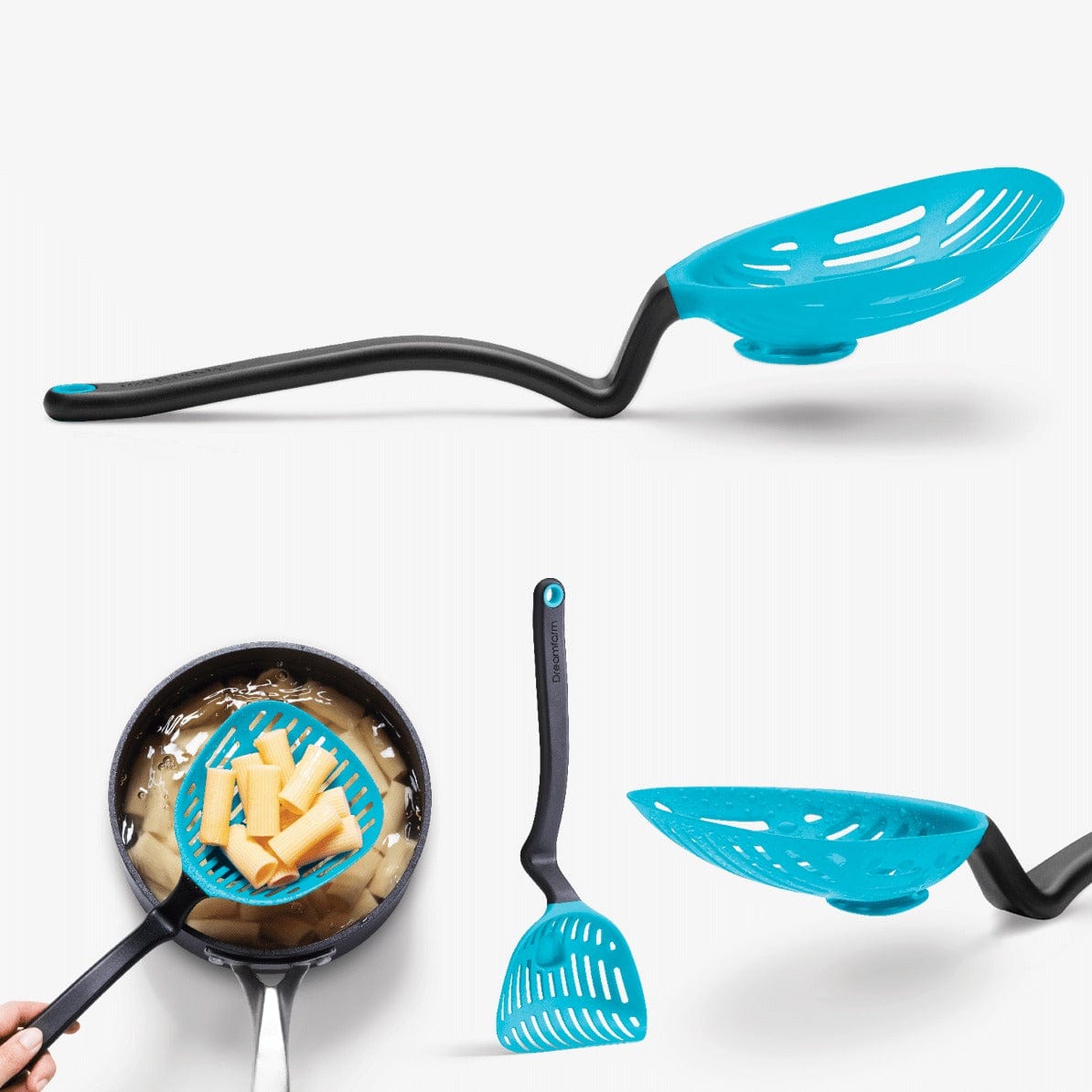 Dreamfarm BIG Lestrain - Premium Large Strainer for Kitchen, Cooking & Baking - Perfect for Draining Pasta, Washing Vegetables & Fruits