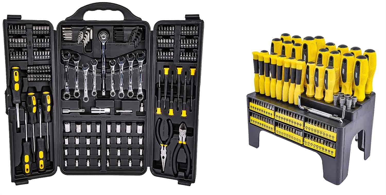 JEGS 80453K 300-Piece Tool Set & Screwdriver Combo Kit - Complete Automotive & Home Repair Tool Kit for DIY Projects, Car Maintenance, and Household Fixes