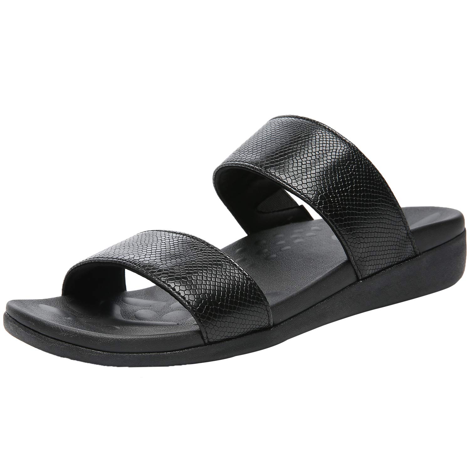 Orthotic Sandals for Women with Arch Support - Plantar Fasciitis & Flat Feet Relief - Comfortable Walking Slide Sandals for Daily Wear, Beach & Travel