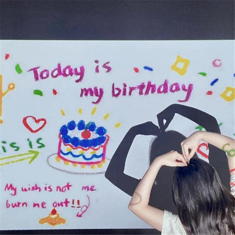 LZLRUN Happy Birthday Projection Lamp - Customizable LED Night Light with Photo Props for Party Decor & Home Atmosphere (Style 11) | Perfect for Birthday Celebrations, Baby Showers & Romantic Nights
