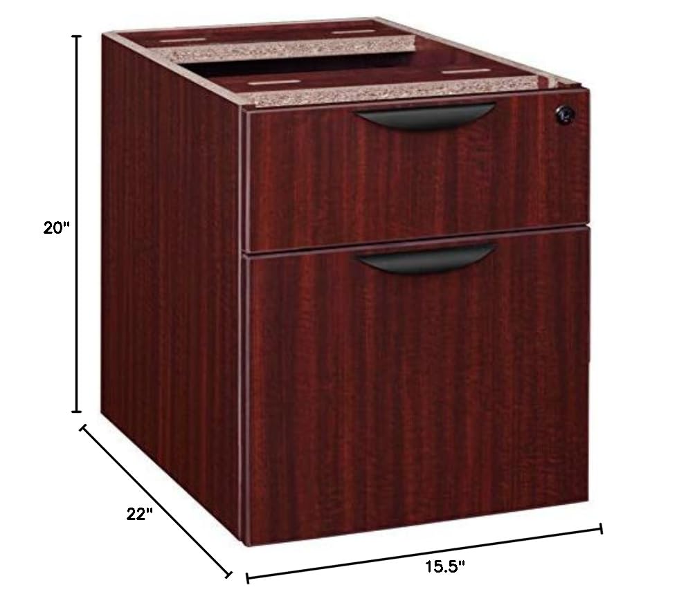 Regency Legacy Box File Pedestal - Redwood Finish, Wooden File Storage Cabinet for Office Organization | Perfect for Home Office, Study Room & Professional Workspaces