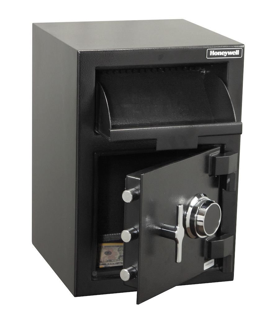 Honeywell 5910 Front Load Depository Safe with Combination Lock - Secure Cash & Valuables for Home, Office & Retail Use