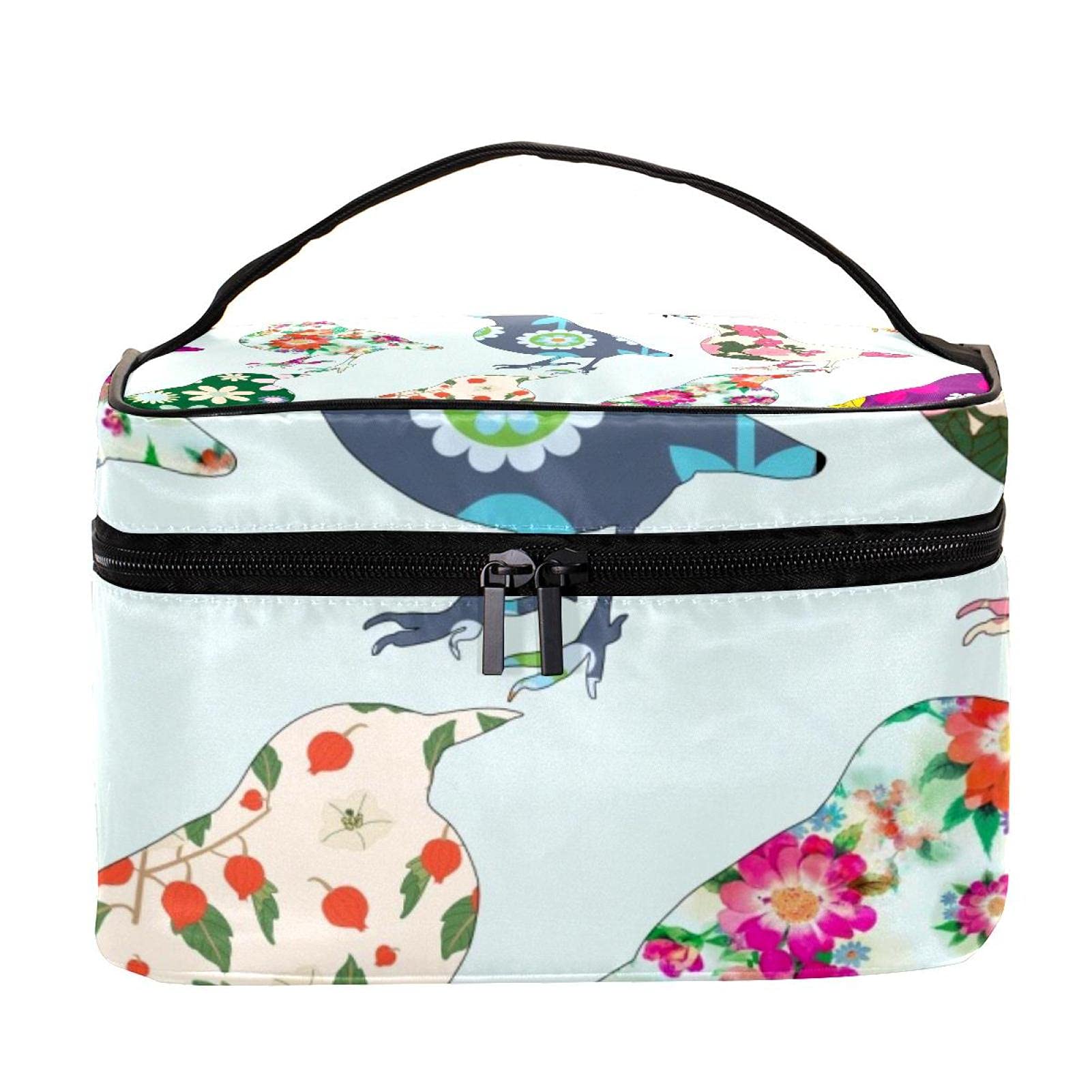 Floral Pattern Travel Makeup Bag for Women - Large Cosmetic Organizer with Zipper, Toiletry Case for Girls | Perfect for Vacation, Gym & Daily Essentials Storage