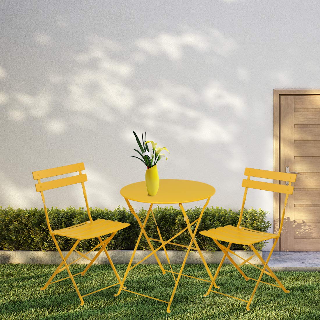 3-Piece Modern Outdoor Wicker Patio Furniture Set - Rattan Chairs & Coffee Table for Yard, Garden, Bistro - Gray Conversation Set (Perfect for Backyard Relaxation & Outdoor Entertaining)