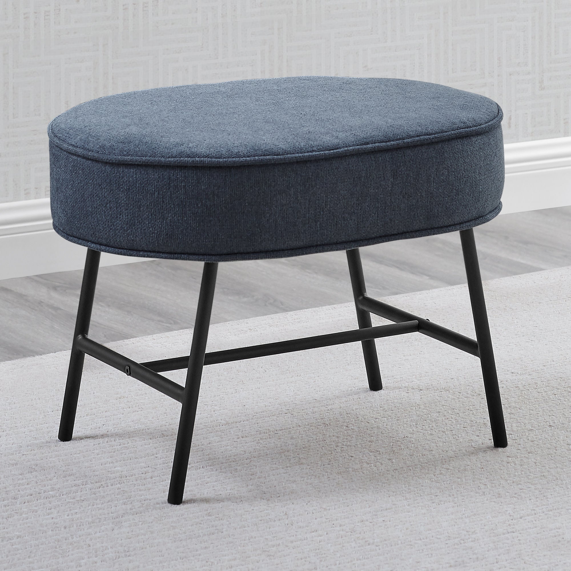 Ella Ottoman with LiveSmart Evolve Fabric - Modern Storage Footrest for Living Room, Bedroom & Office - Soft & Durable Upholstered Stool with Hidden Storage Compartment - Perfect for Small Spaces & Home Decor