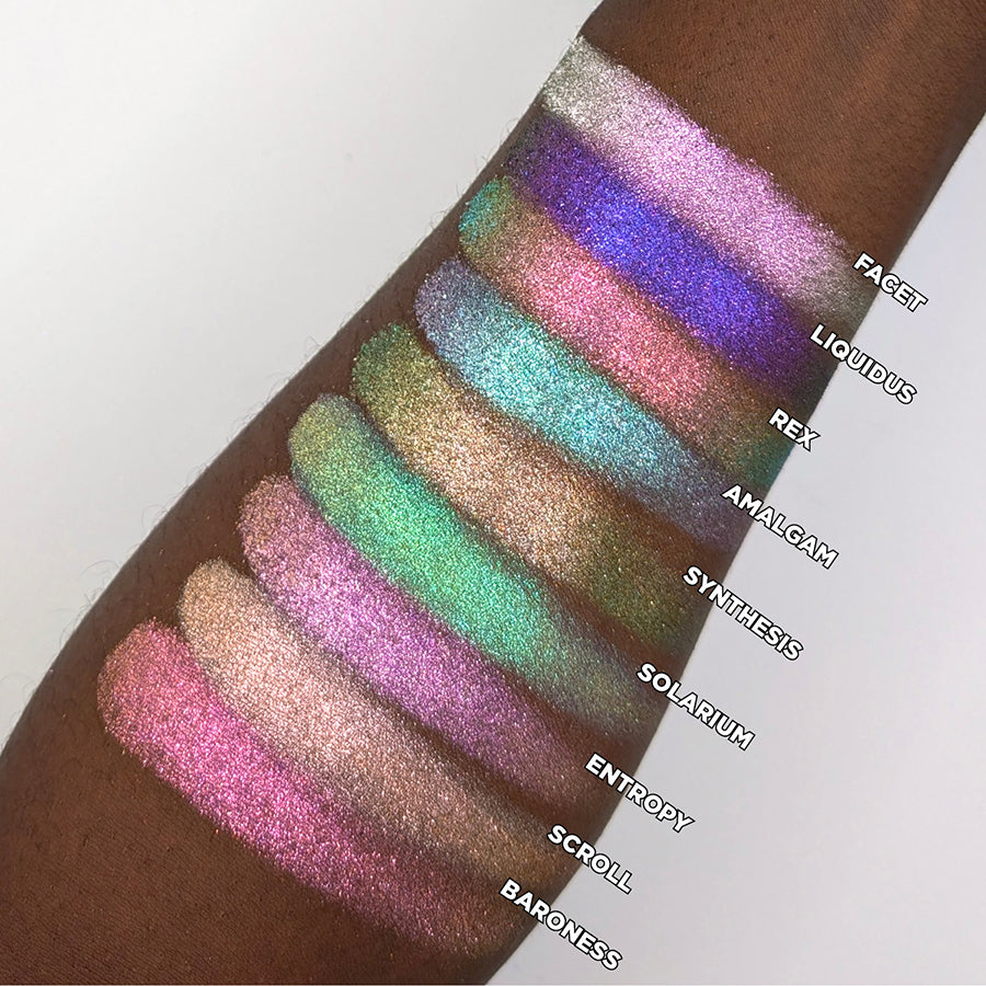 Baroness Glitter Vibrant Multichrome Eyeshadow Palette - Long Lasting Pigmented Makeup for Party, Halloween & Special Occasion Looks