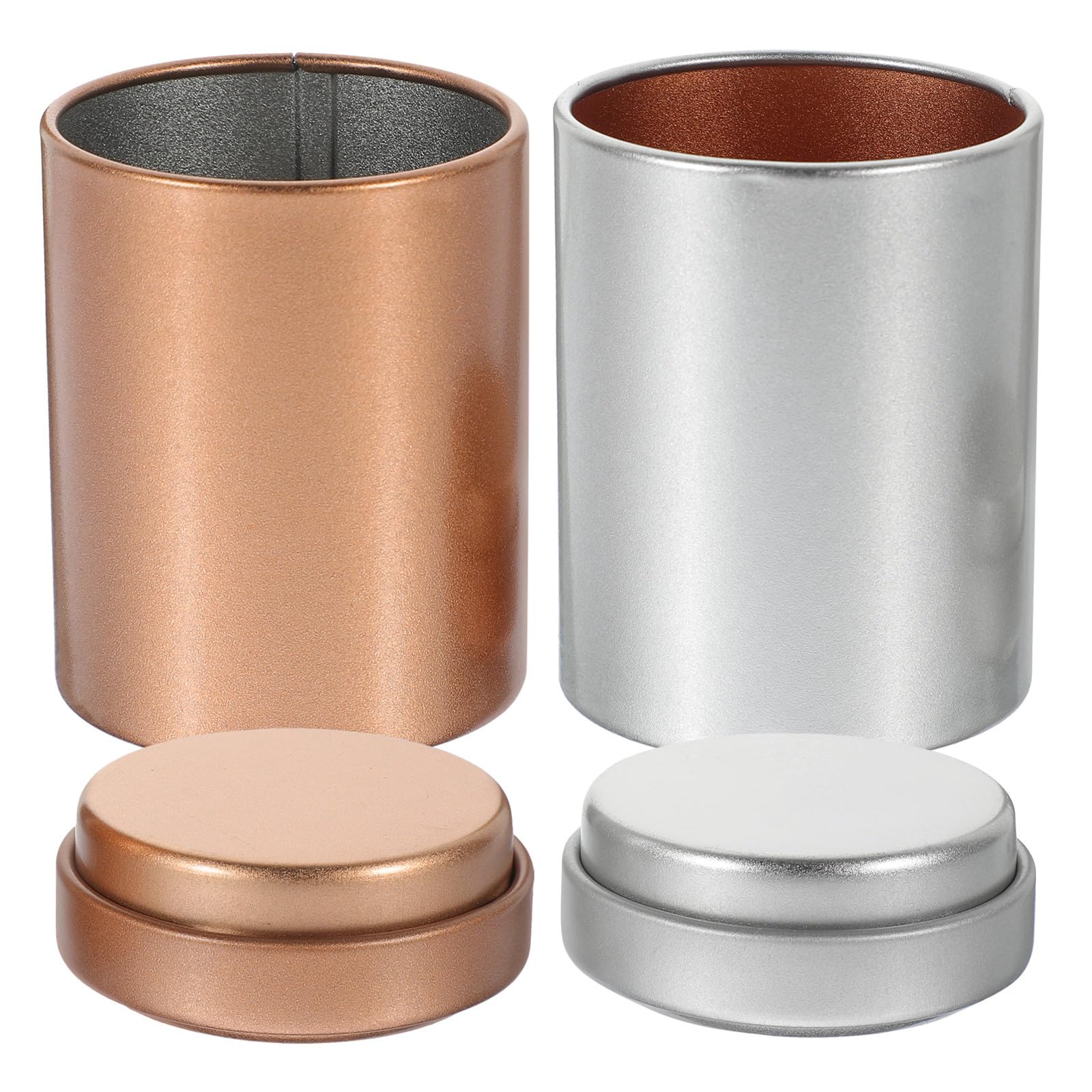 Cabilock 2-Pack Airtight Aluminum Storage Jars - Premium Food-Grade Containers for Spices, Coffee, Tea & Dry Goods | Perfect for Kitchen Pantry Organization, Camping & Travel Essentials
