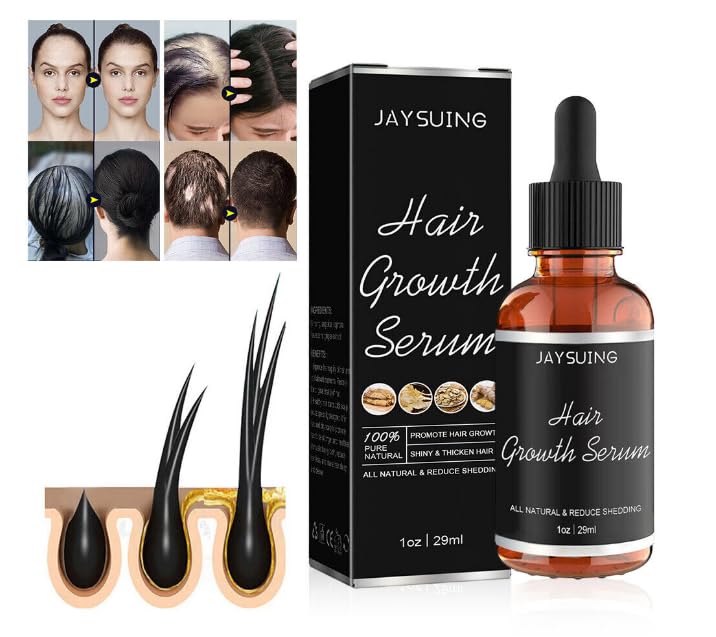GUDAPATI Hair Growth Serum for Longer & Thicker Hair - Natural Scalp Nourishment & Hair Regrowth Treatment (29ml) - Perfect for Daily Use, Styling & Hair Care Routine