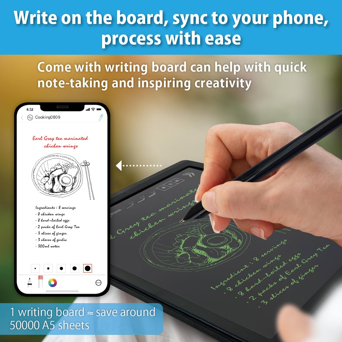 Smart Digital Pen and Notebook Set - Real-Time Sync, Handwriting to Text Conversion, Cloud Storage & Sharing - Compatible with Android & iOS - Perfect for Business Meetings, College Lectures & Creative Note-Taking