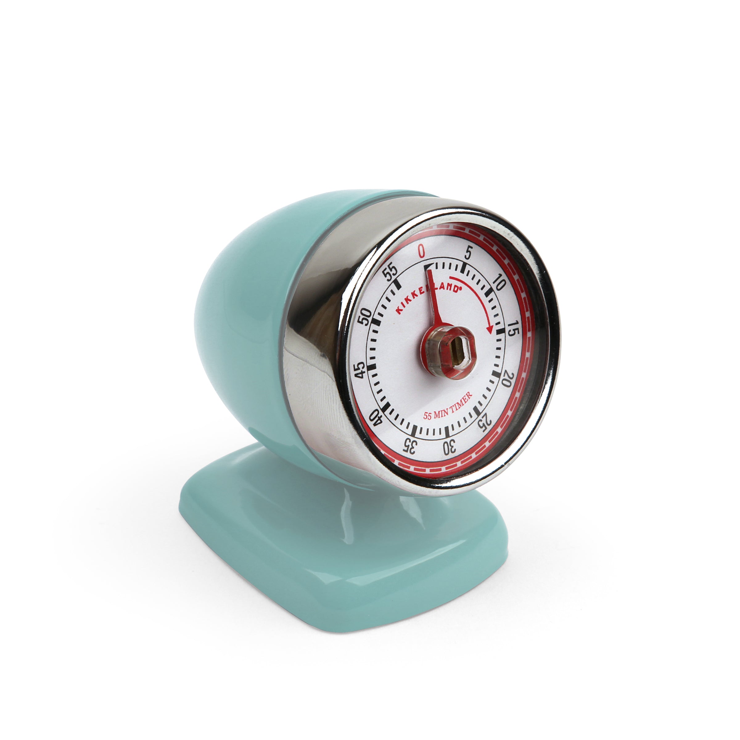 Vintage Streamline Kitchen Timer - Retro Mechanical Egg Timer with Loud Alarm, Perfect for Cooking, Baking, and Classroom Use - Classic Blue Color