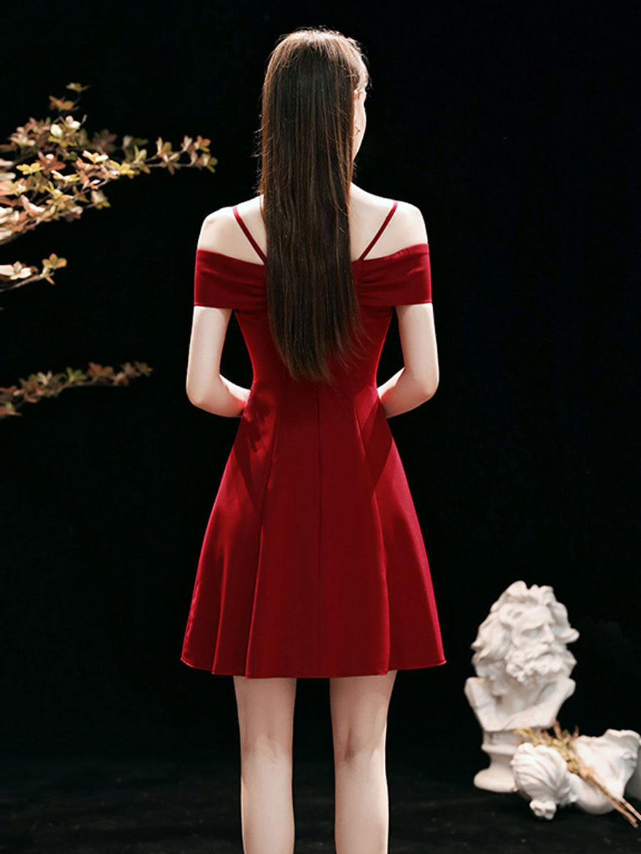 Elegant Burgundy A-Line Short Prom Dress for Homecoming - Perfect for Dances, Parties & Special Occasions