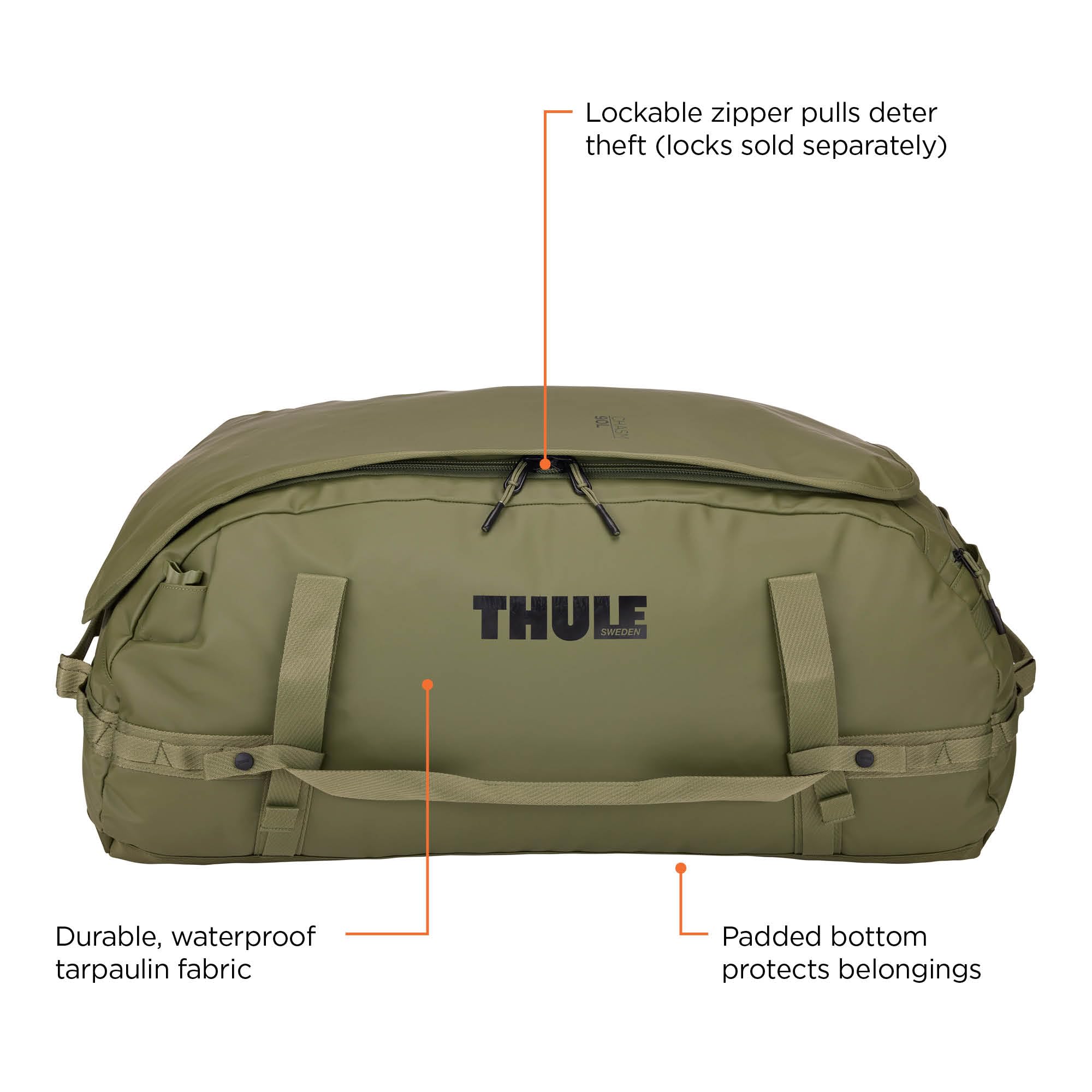 Thule Chasm Duffel Bag - Waterproof Travel Duffel Bag for Outdoor Adventures, Camping & Gym - Durable Carry-On Luggage with Shoulder Strap (Perfect for Hiking, Beach Trips & Sports Gear)