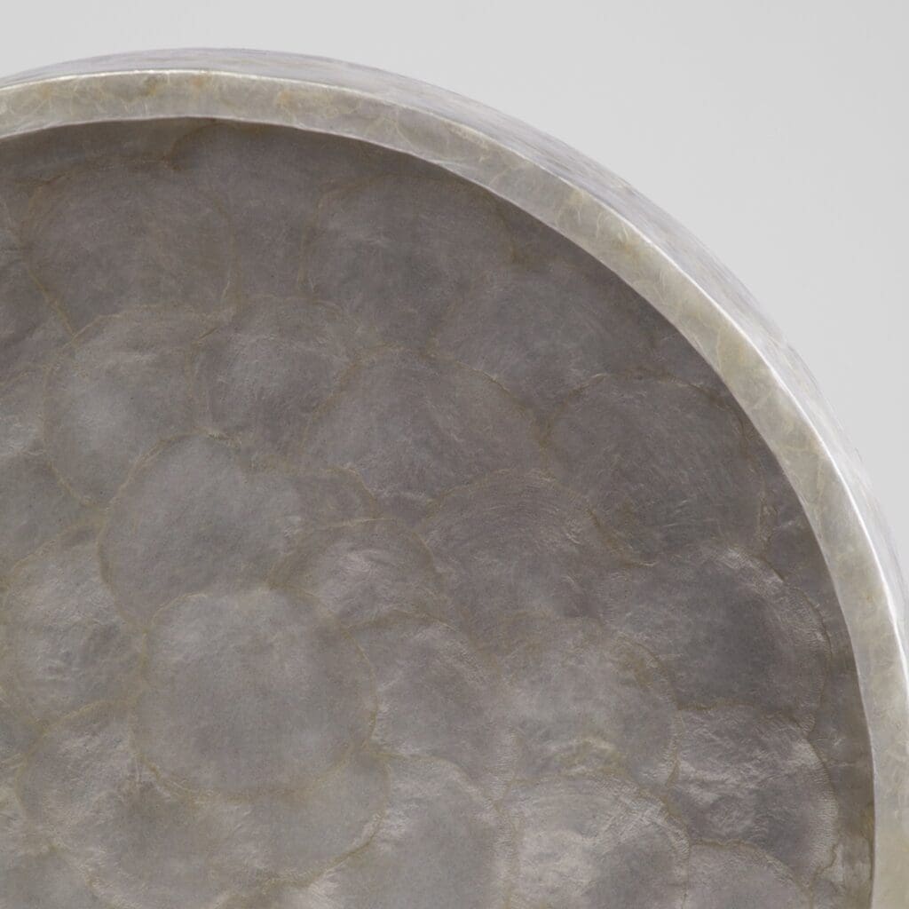 Cyan Design 11690 Triton Round Decorative Tray - Small Smoke Gray - Elegant Home Decor for Living Room, Dining Table & Bathroom Organization