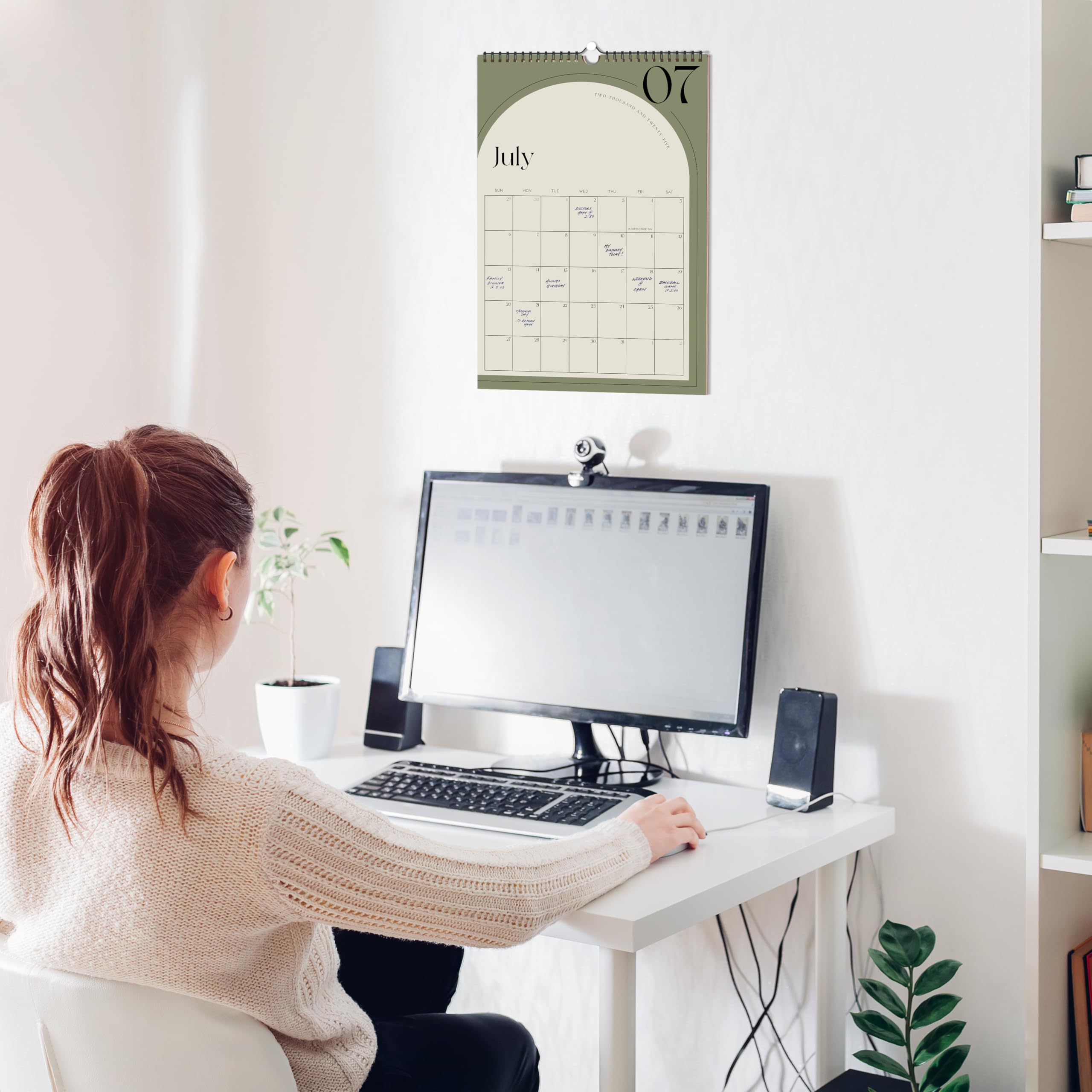 2025-2026 Aesthetic Wall Calendar | January 2025 to July 2026 | Stylish Wall Hanging Planner for Home & Office Organization | Perfect for Scheduling, Goal Tracking & Home Decor