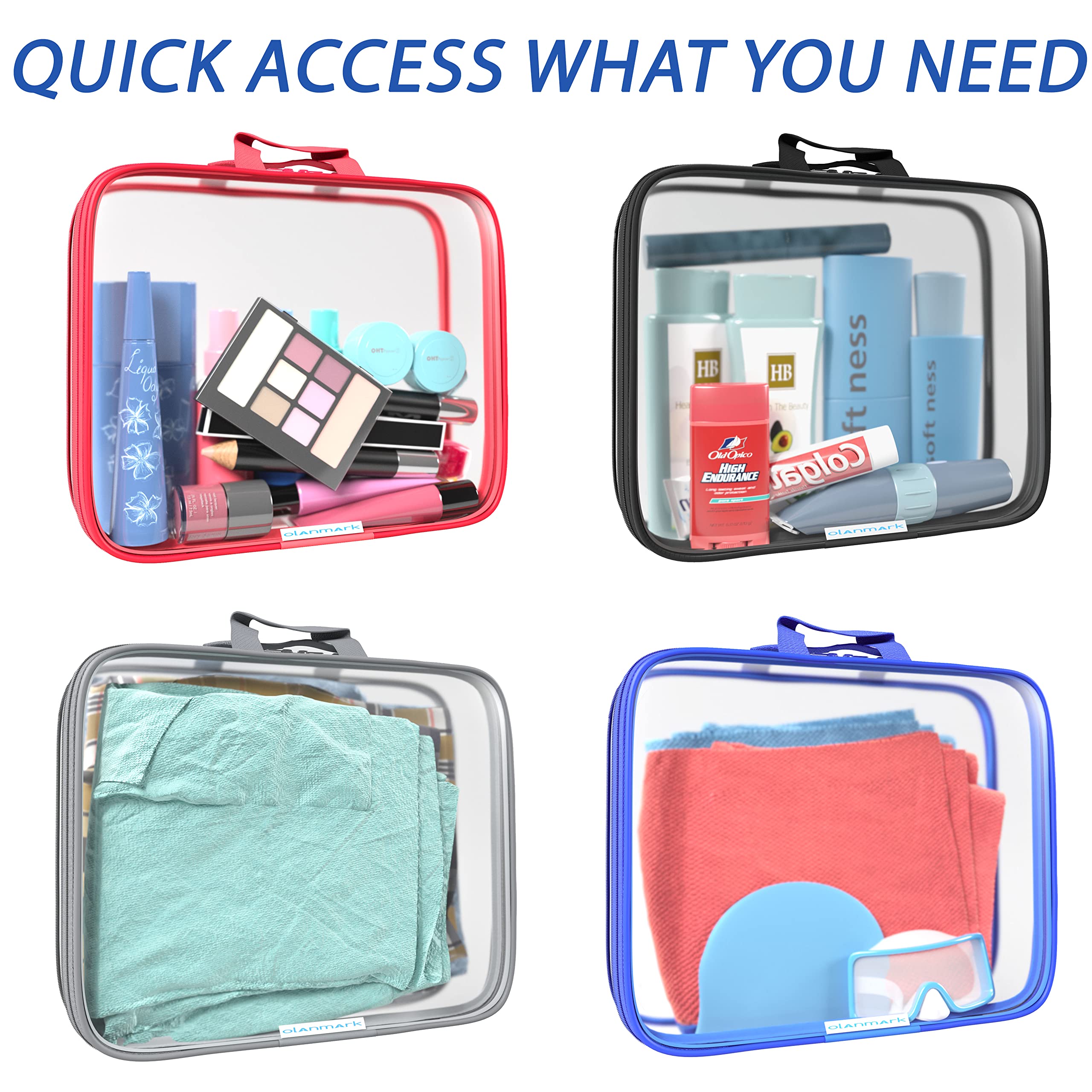 Clear Compression Packing Cubes 3-Piece Set - Large Transparent Travel Organizer Bags for Suitcases & Backpacks - Space-Saving PVC Luggage Organizers with See-Through Design - Perfect for Business Trips, Vacations & Weekend Getaways