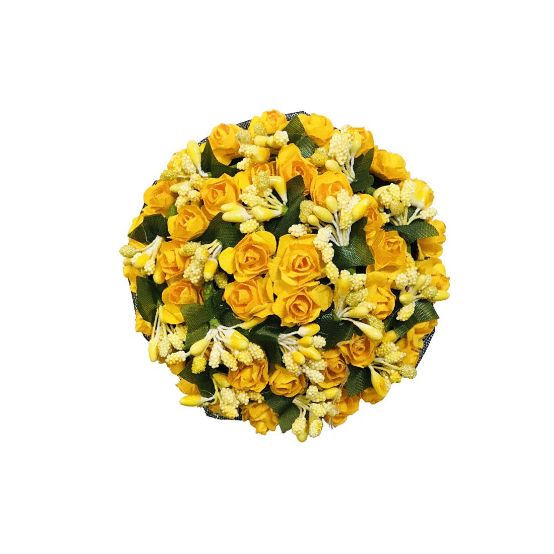 GadinFashion™ Artificial Flower Hair Bun Clip - Yellow Floral Hair Accessories for Women & Girls (Pack of 1) - Perfect for Weddings, Parties & Festive Occasions