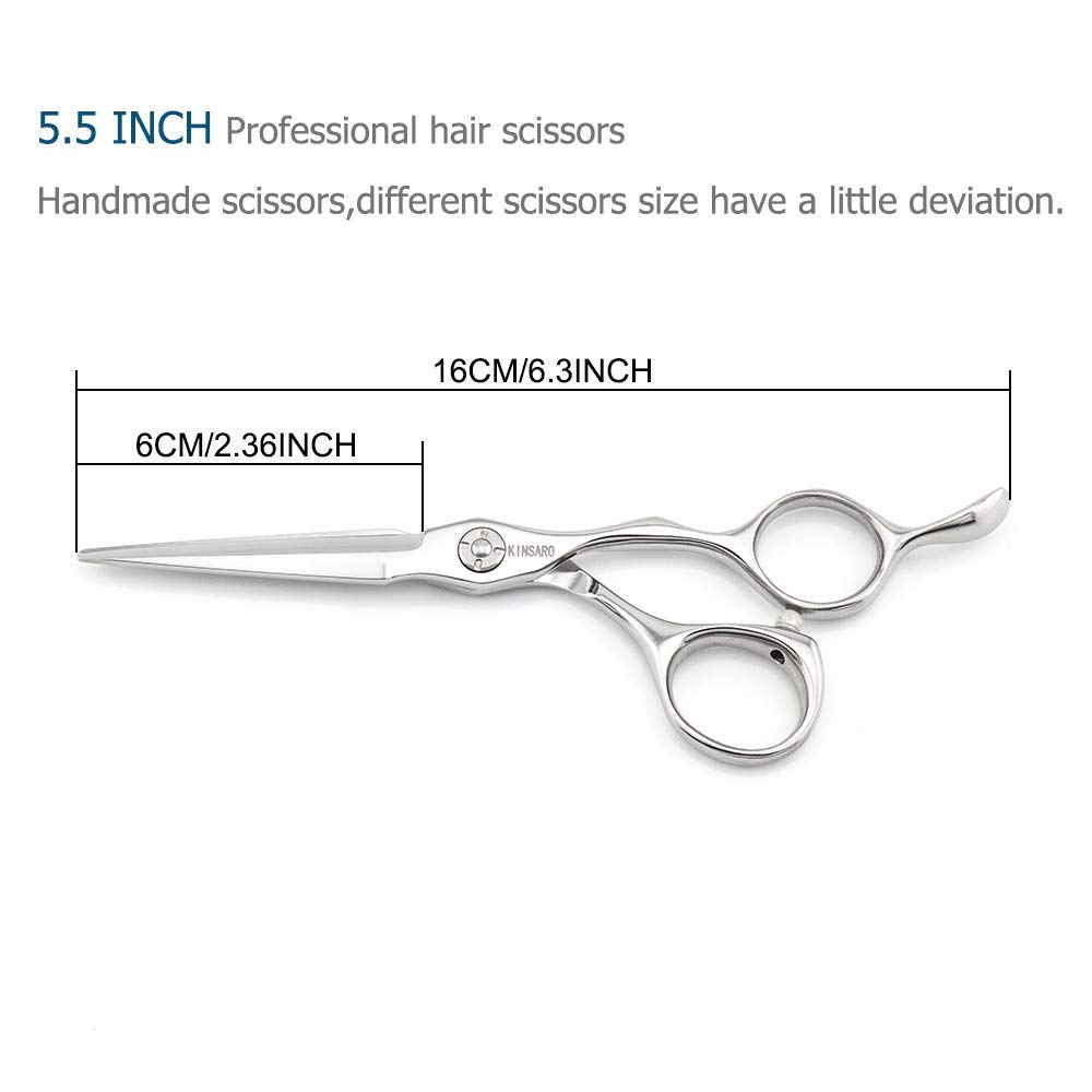 Professional 5.5 Inch Hair Cutting Scissors & Thinning Shears - Barber Grade Stainless Steel Hairdressing Tools for Salon, Home Haircuts & Styling