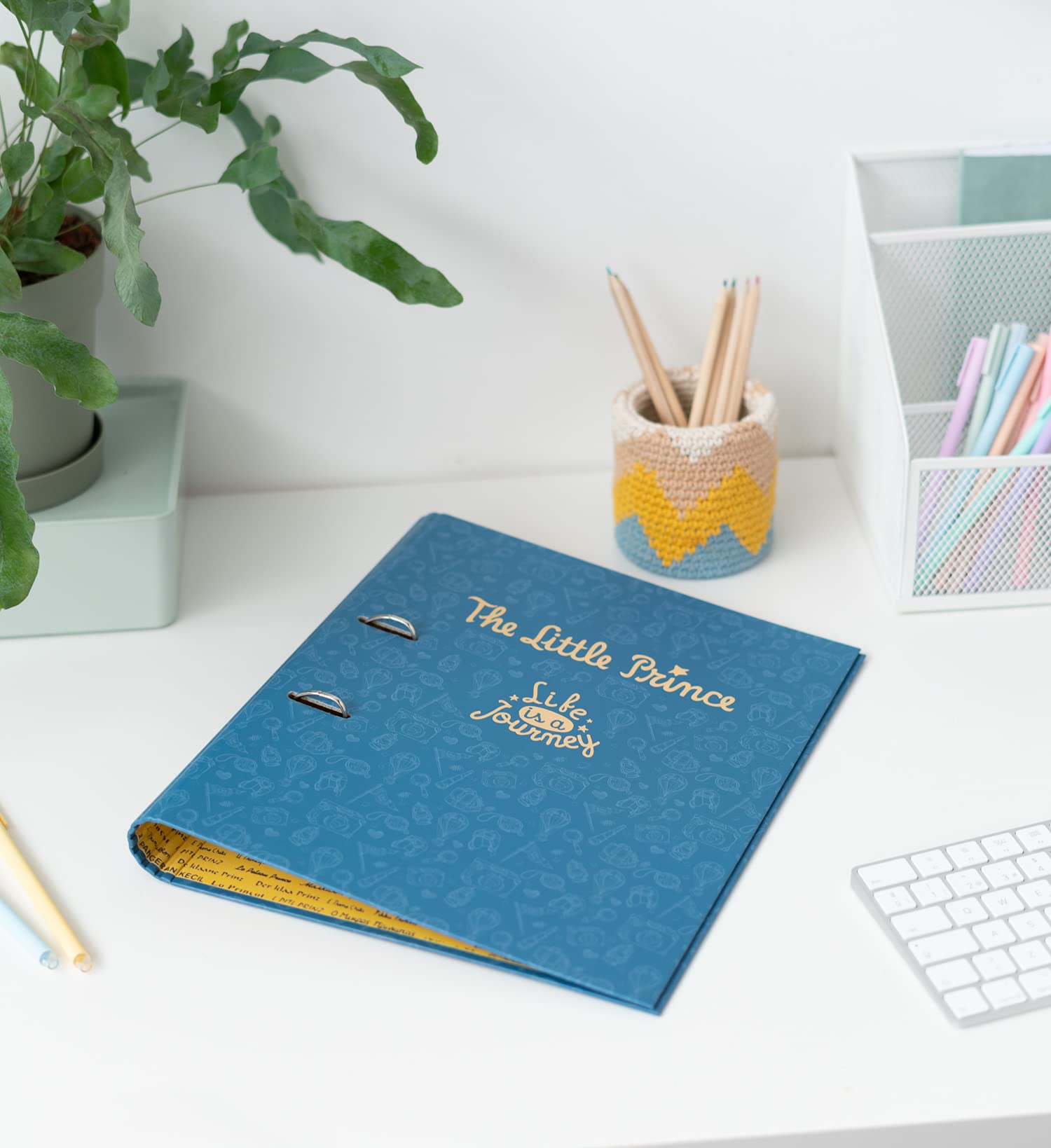 Premium A4 2-Ring Binder - Blue 10.6x12.6 Inch (27x32cm) - Durable School & Office Supplies for Organizing Documents, Reports & Presentations