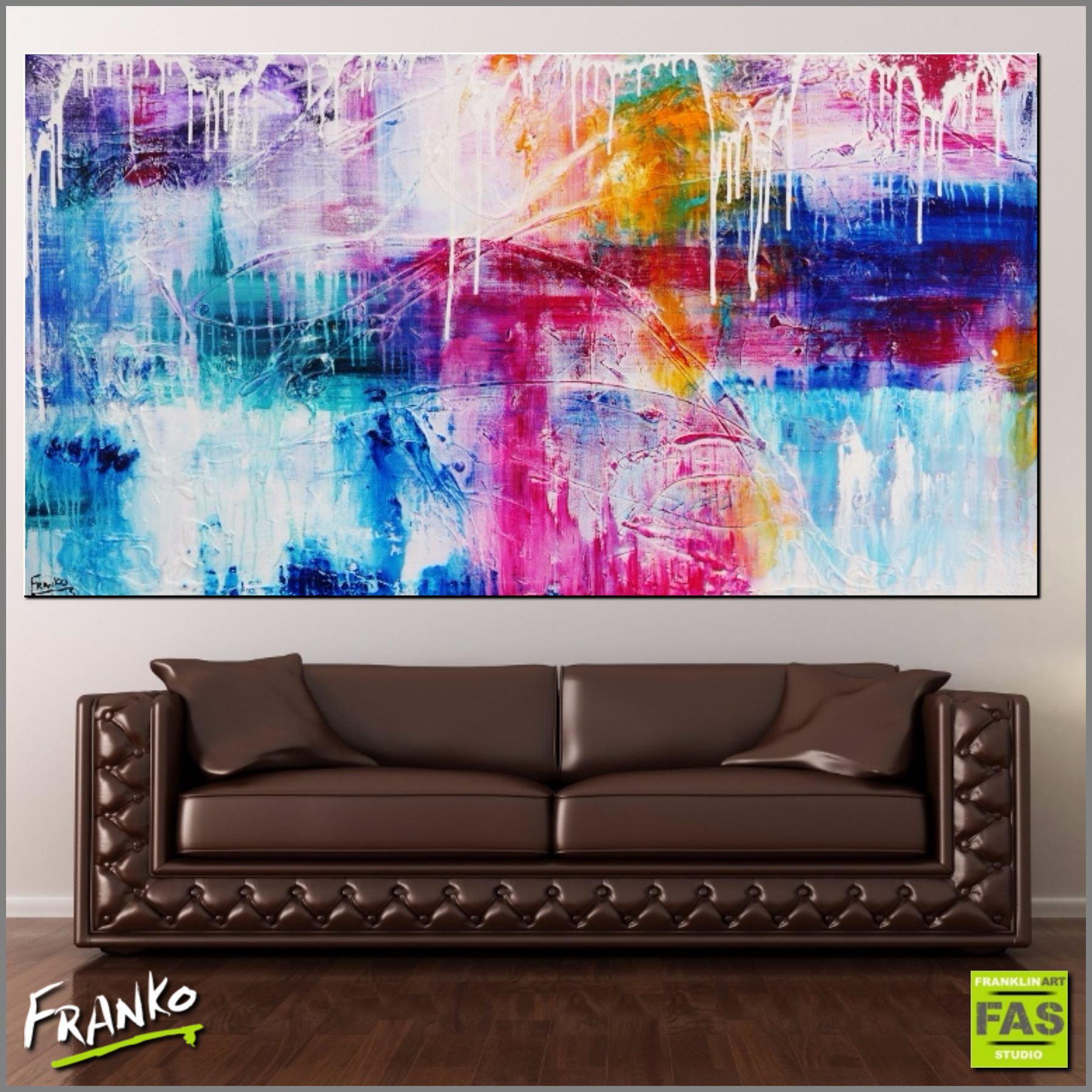 Abstract Colorful Wall Art - Modern Canvas Painting for Home & Office Decor - Perfect for Living Room, Bedroom, or Workspace