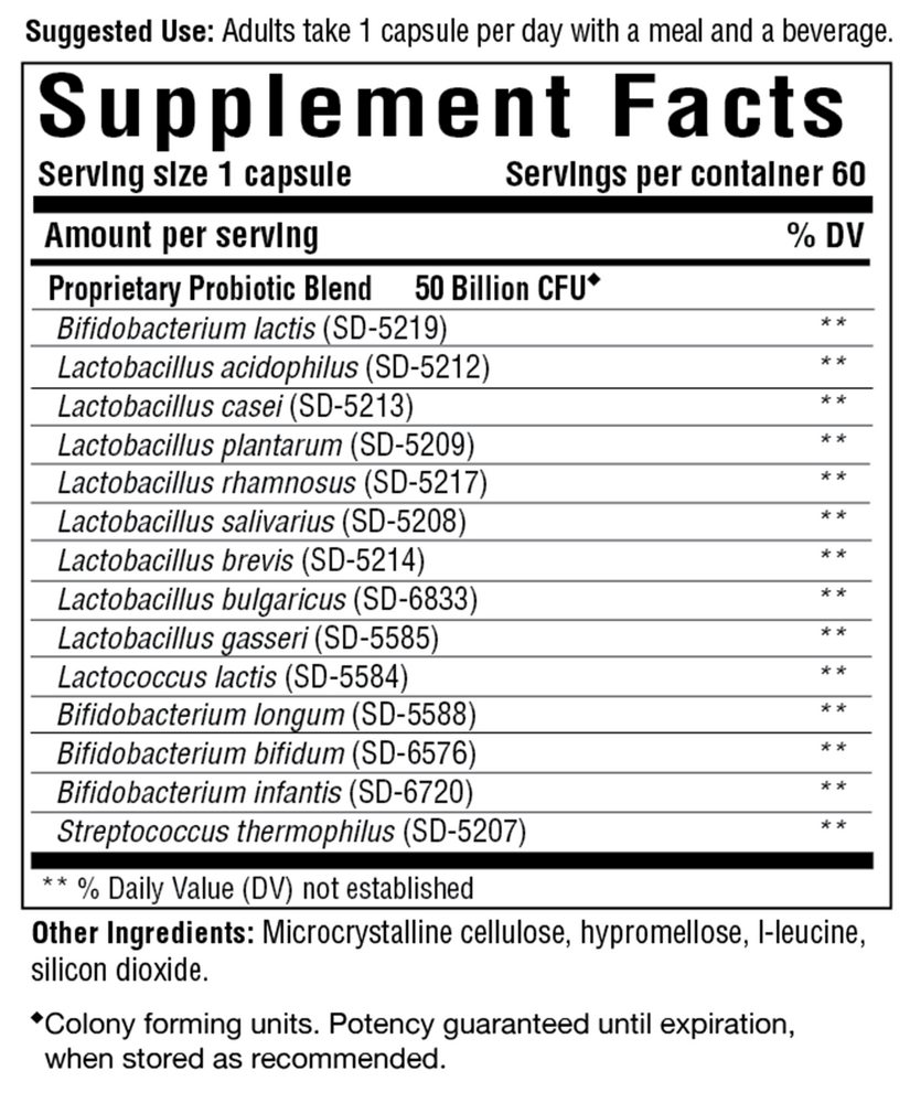 Innate Response Flora 50 14™ Clinical Strength Probiotic Supplement - Supports Digestive & Immune Health - For Daily Gut Wellness & Immune System Support