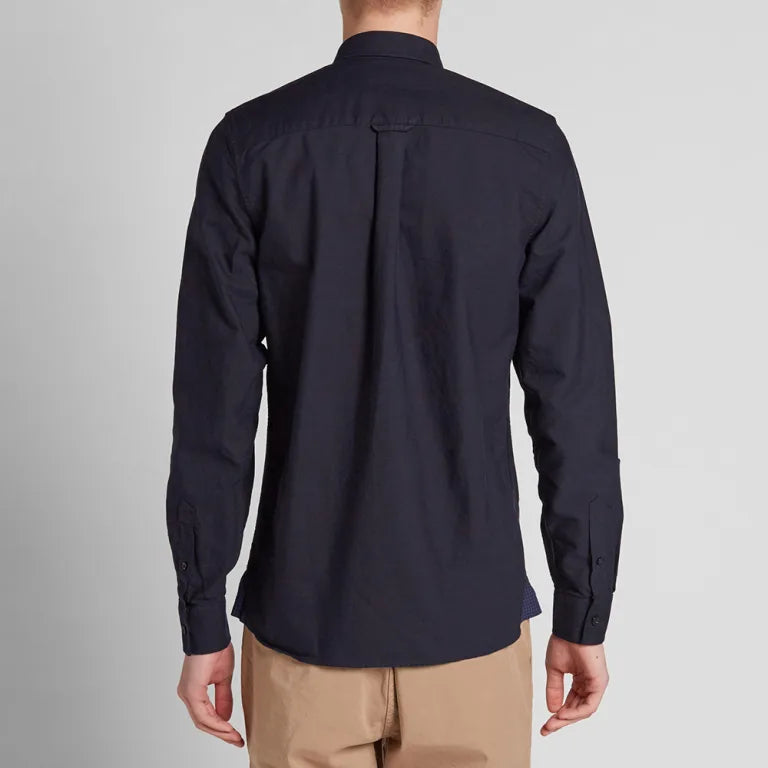 Fred Perry Gingham Trim Oxford Shirt for Men - Classic Casual Button Down Shirt with Checkered Pattern - Perfect for Office, Date Night & Smart Casual Outfits